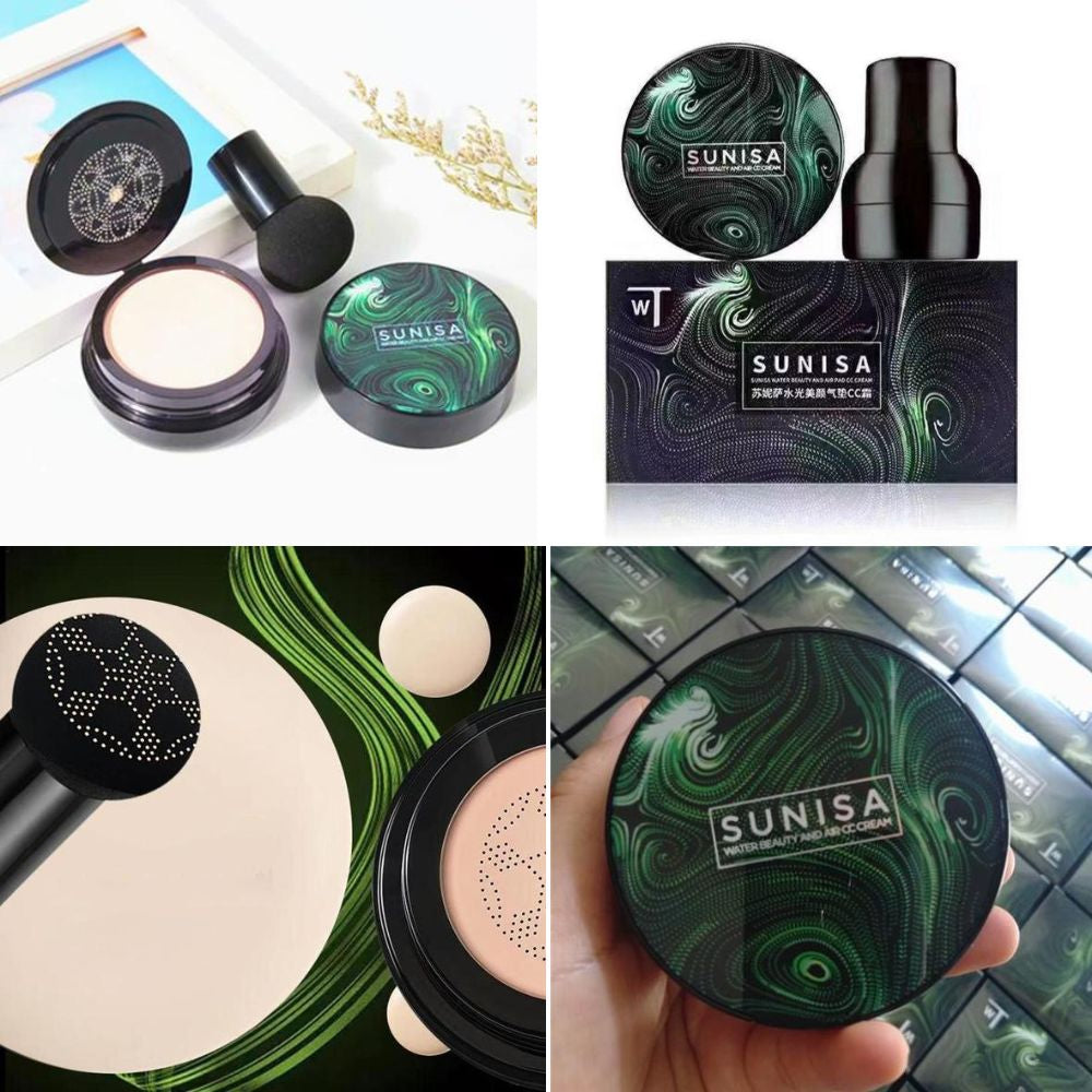 SUNISA 3-in-1 Air Cushion CC & BB Cream Waterproof Moisturizing Foundation