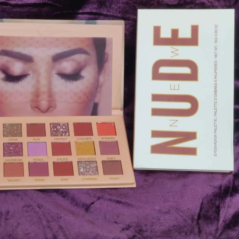 18 Colors Nude Eyeshadow  Matte & Shimmer Pigmented Long-Lasting