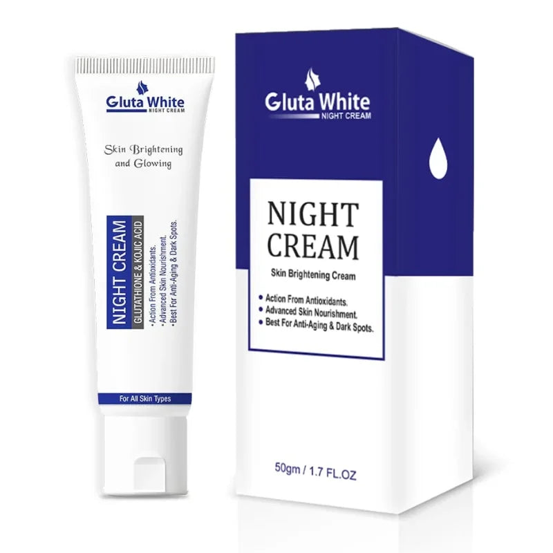 Gluta White Night Cream | Brightening ,with Glutathione & Vitamins (50ml)