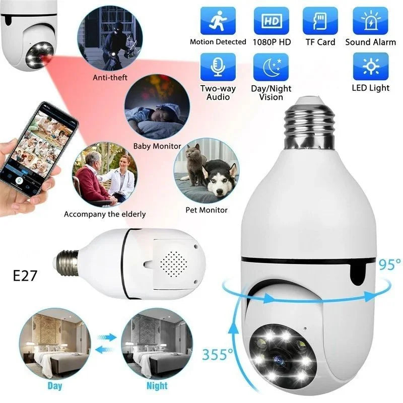 Speed-X Bulb Camera 1080P WiFi 360 Security Camera