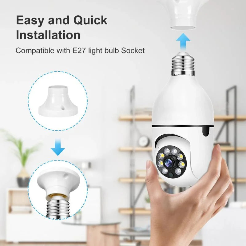 Speed-X Bulb Camera 1080P WiFi 360 Security Camera