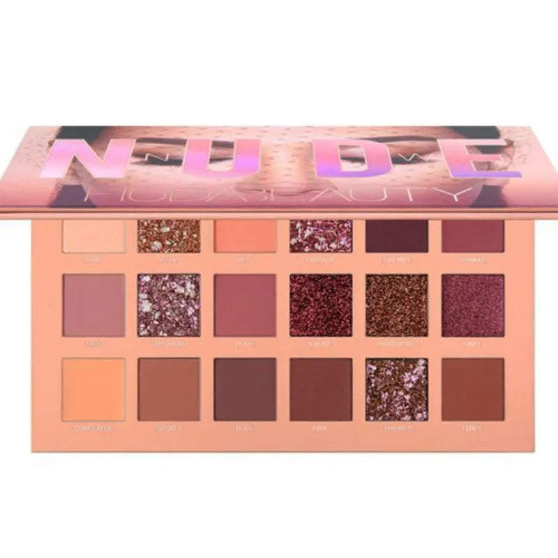 18 Colors Nude Eyeshadow  Matte & Shimmer Pigmented Long-Lasting