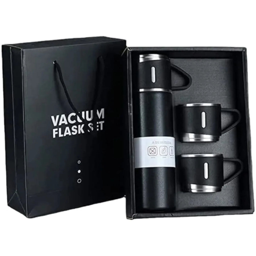 3 Cup 500ML Double-Layer Stainless Steel Vacuum Flask Set Thermos