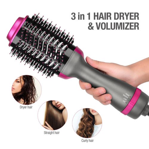 3-in-1 Dryer, Straightener & Volumizer for hair Styling
