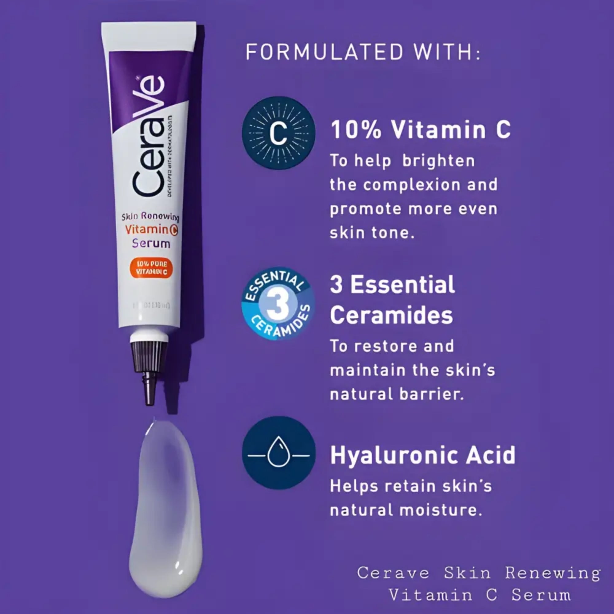CeraVe Vitamin C Serum Brightening, Anti-Aging & Hydrating