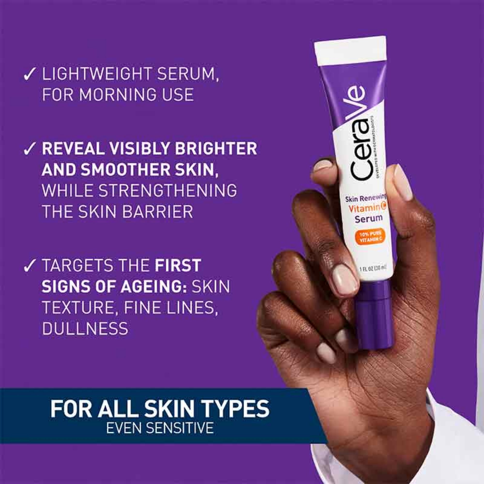 CeraVe Vitamin C Serum Brightening, Anti-Aging & Hydrating