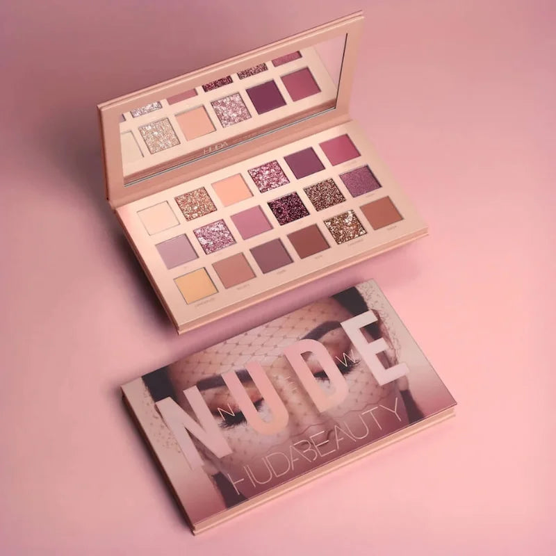 18 Colors Nude Eyeshadow  Matte & Shimmer Pigmented Long-Lasting
