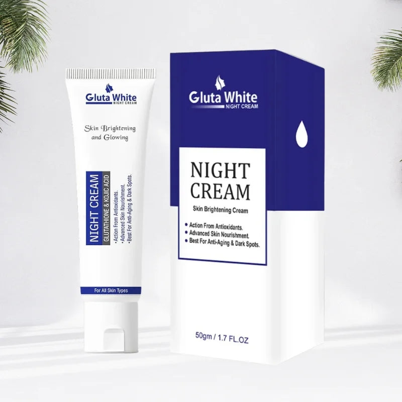 Gluta White Night Cream | Brightening ,with Glutathione & Vitamins (50ml)