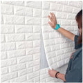 3D White Brick Wall Stickers Peel & Stick
