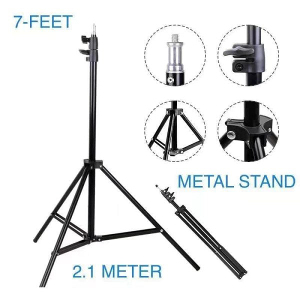 10-Inch Ring Light Kit + 7 Ft Ring Light Stand