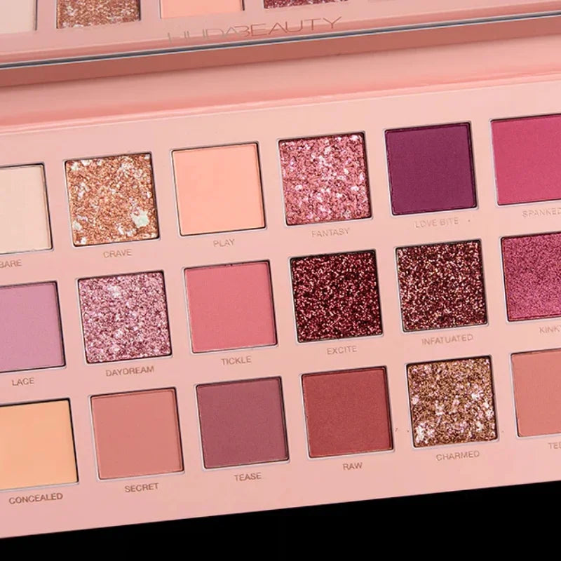 18 Colors Nude Eyeshadow  Matte & Shimmer Pigmented Long-Lasting