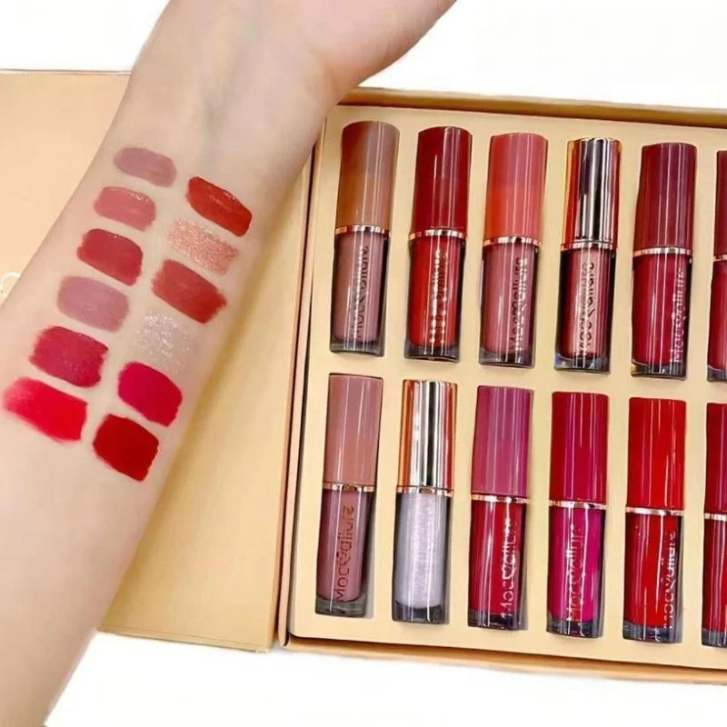 12 Pcs Matte Liquid Lipstick Set Waterproof