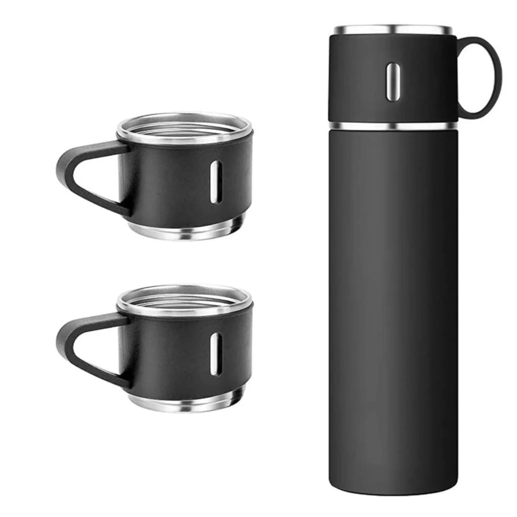 3 Cup 500ML Double-Layer Stainless Steel Vacuum Flask Set Thermos