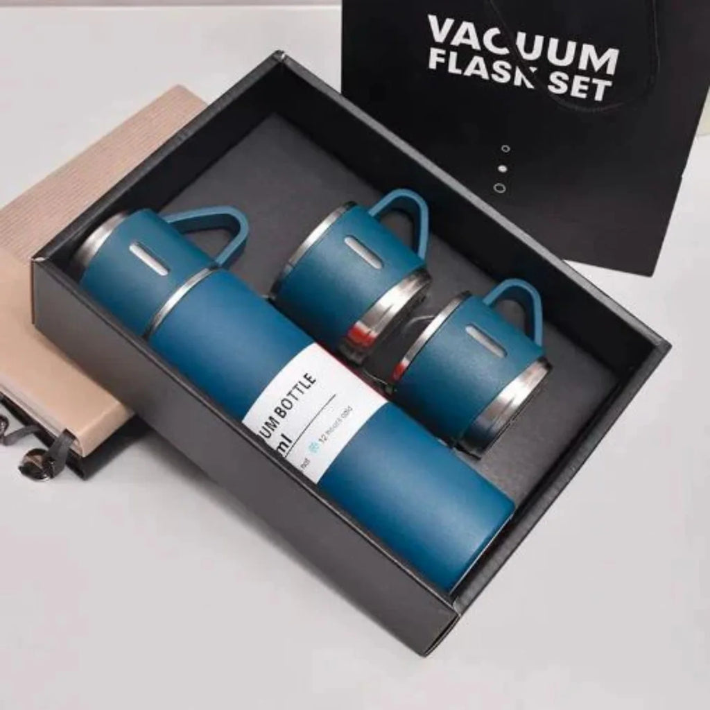 3 Cup 500ML Double-Layer Stainless Steel Vacuum Flask Set Thermos