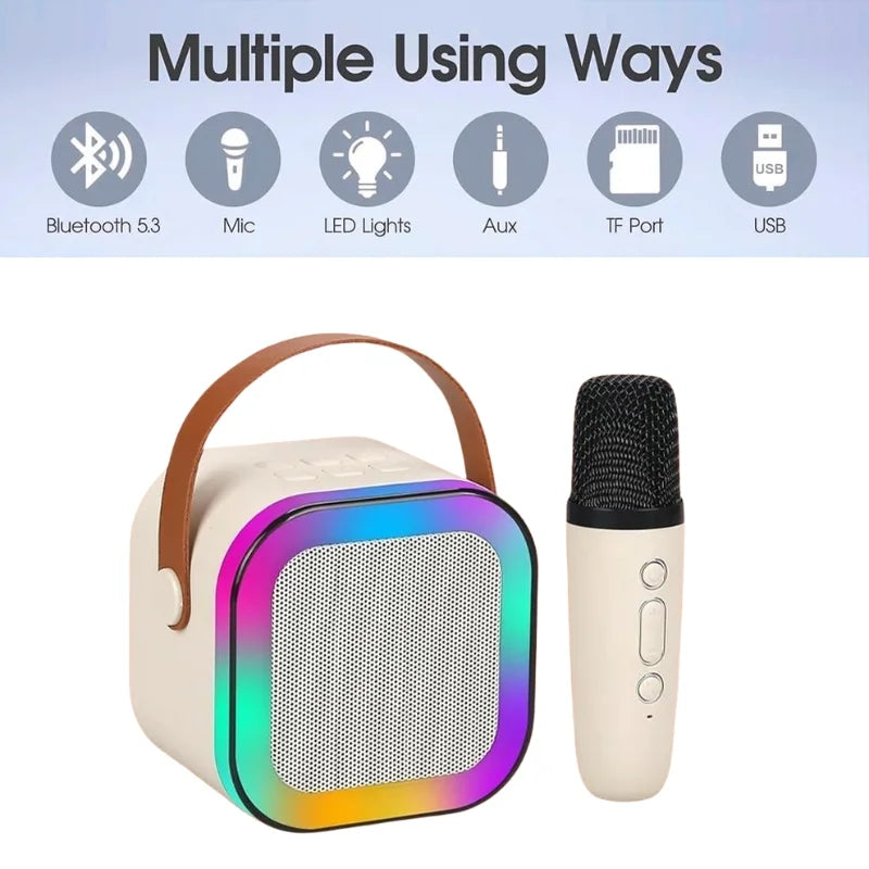 Karaoke Portable Wireless Bluetooth Speaker with Mike