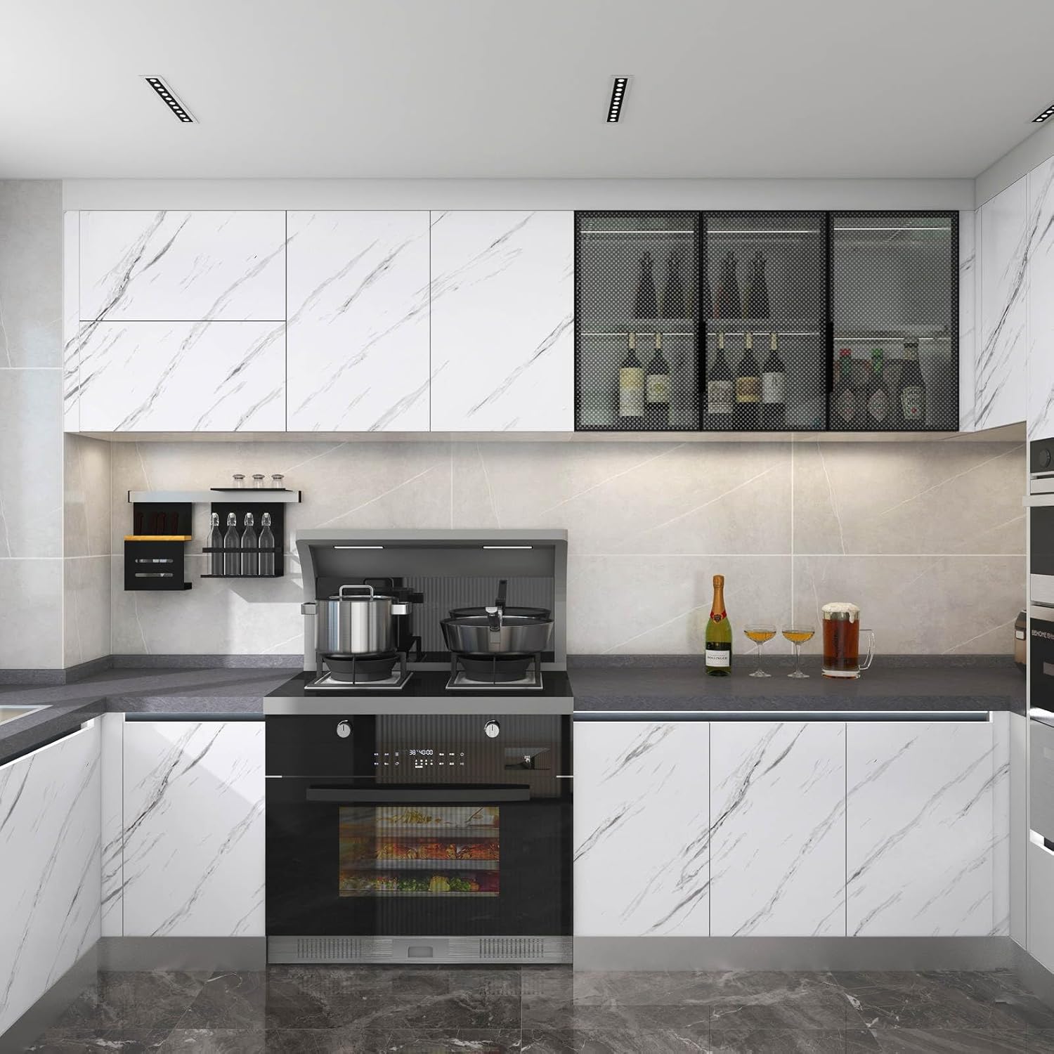 White & Grey | Marble Sheet Sticker 60x200cm