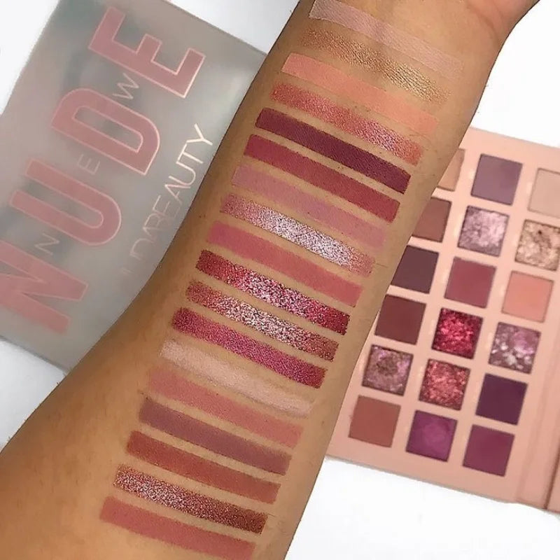 18 Colors Nude Eyeshadow  Matte & Shimmer Pigmented Long-Lasting