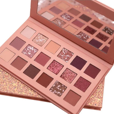 18 Colors Nude Eyeshadow  Matte & Shimmer Pigmented Long-Lasting