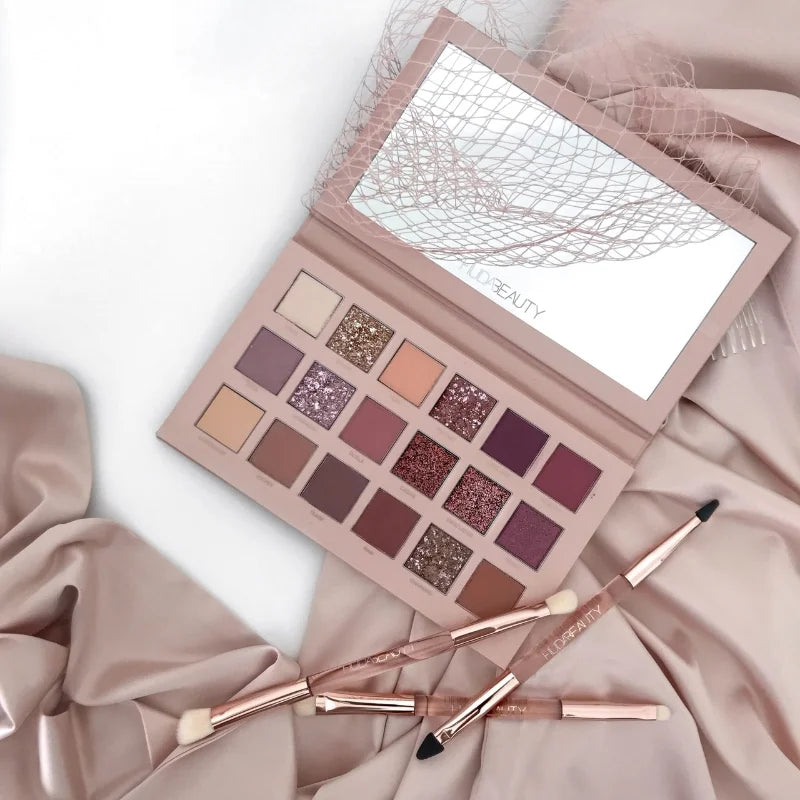 18 Colors Nude Eyeshadow  Matte & Shimmer Pigmented Long-Lasting