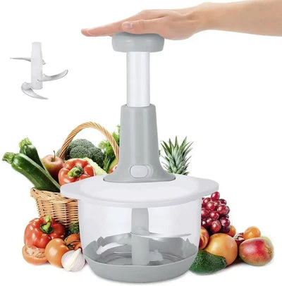 1.5L Manual Hand Push Chopper & Multifunctional Mixer