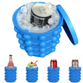 Silicone Ice Genie Cube Maker | 2-in-1 Ice Bucket Mold