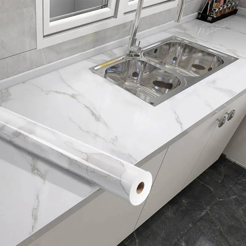 White & Grey | Marble Sheet Sticker 60x200cm