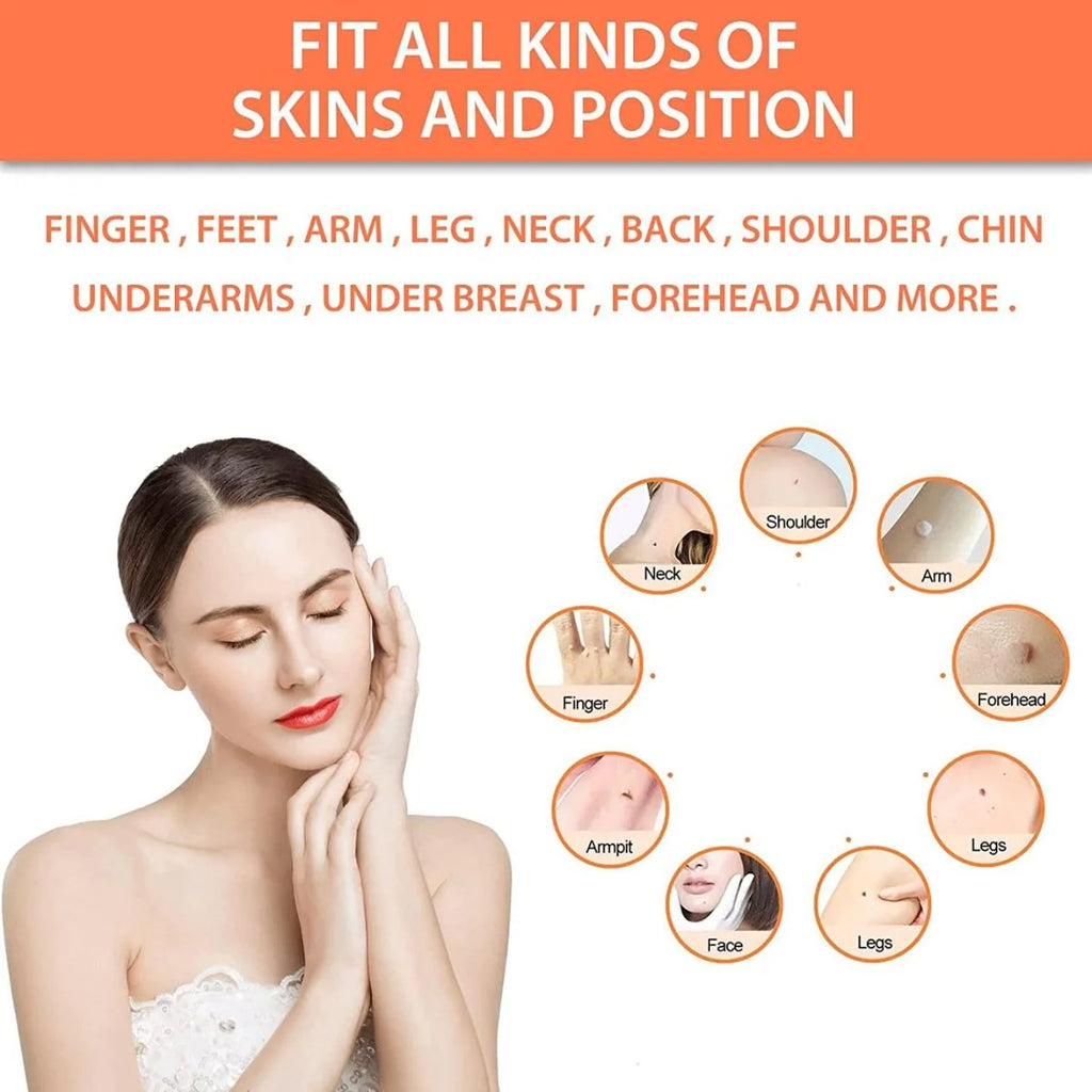 DermaSmooth Skin Tag, Mole Remover Patch | Nano-Microneedle | 72 Patches