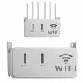 Light Gray WiFi Router Storage Box & Wall Mount Shelf  Universal Cable Organizer