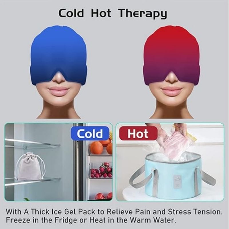 Headache Relief Gel Cap Hot Cold Therapy