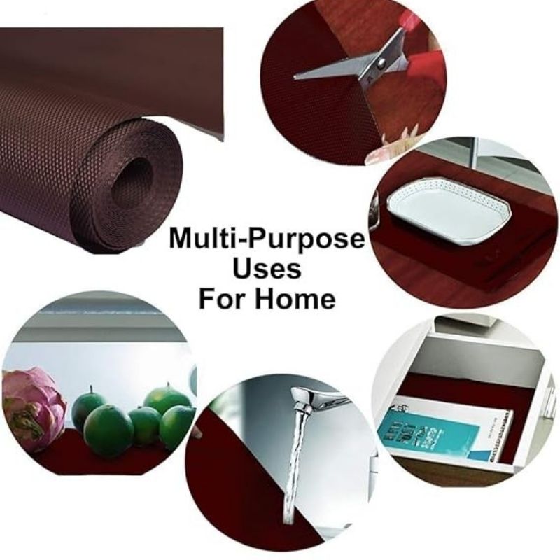 Anti-Slip Fridge & Shelf Mat (Brown)