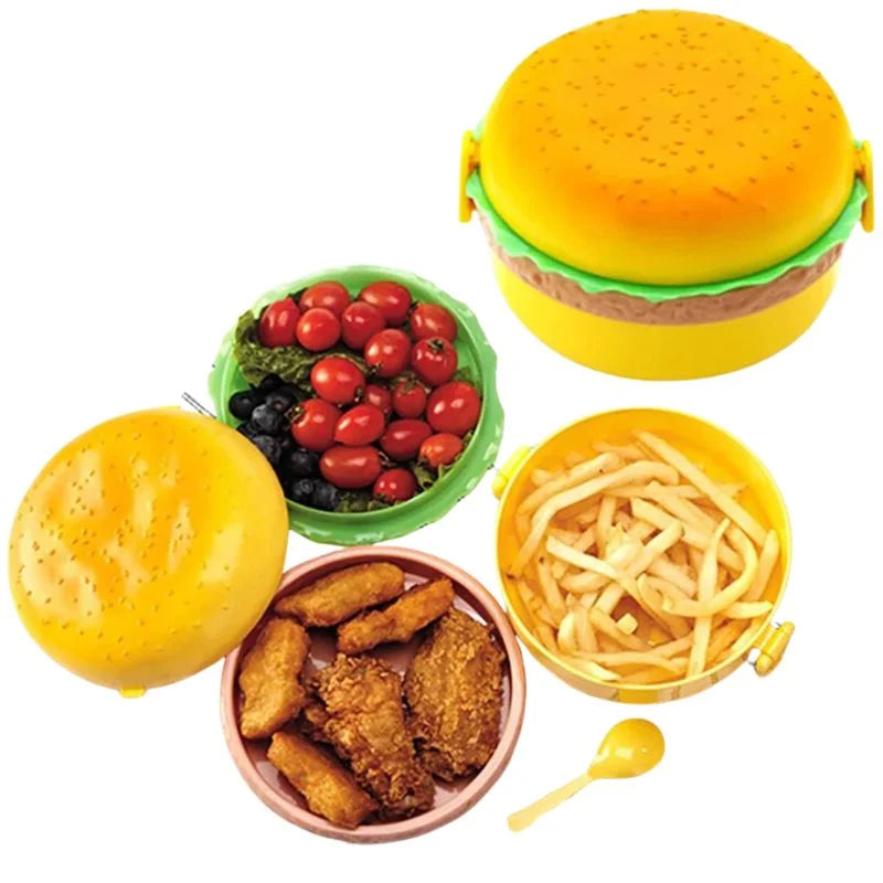 Burger Shaped Kids Lunch Box