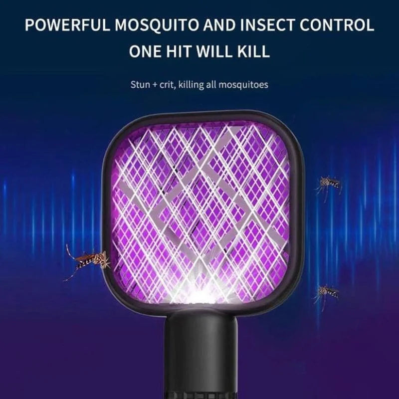 Portable Mini Mosquito Swatter USB Rechargeable Electric Bug Zapper with LED