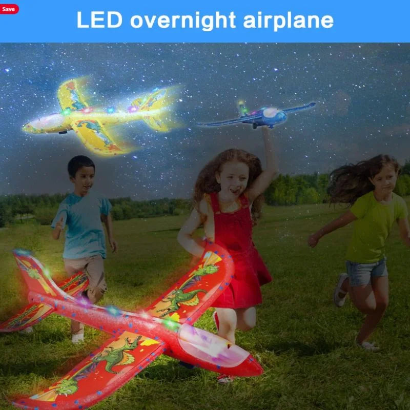 Catapult Gun Aircraft Toy | Foam Airplane Launcher Glider Flying Toy 2-in-1