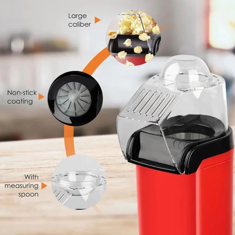 Oil Free Mini Popcorn Maker  | Hot Air Popcorn Machine