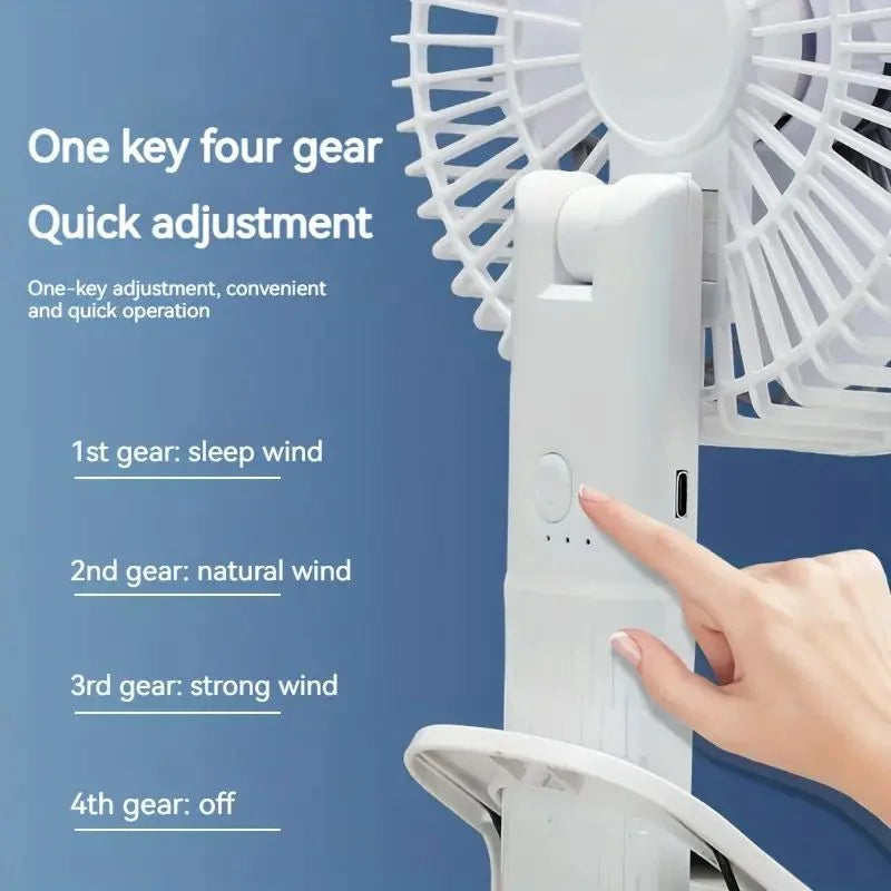 Rechargeable 3-in-1 Clip Fan | Handheld, Desktop & Wall Mounted
