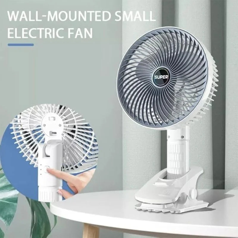 Rechargeable 3-in-1 Clip Fan | Handheld, Desktop & Wall Mounted