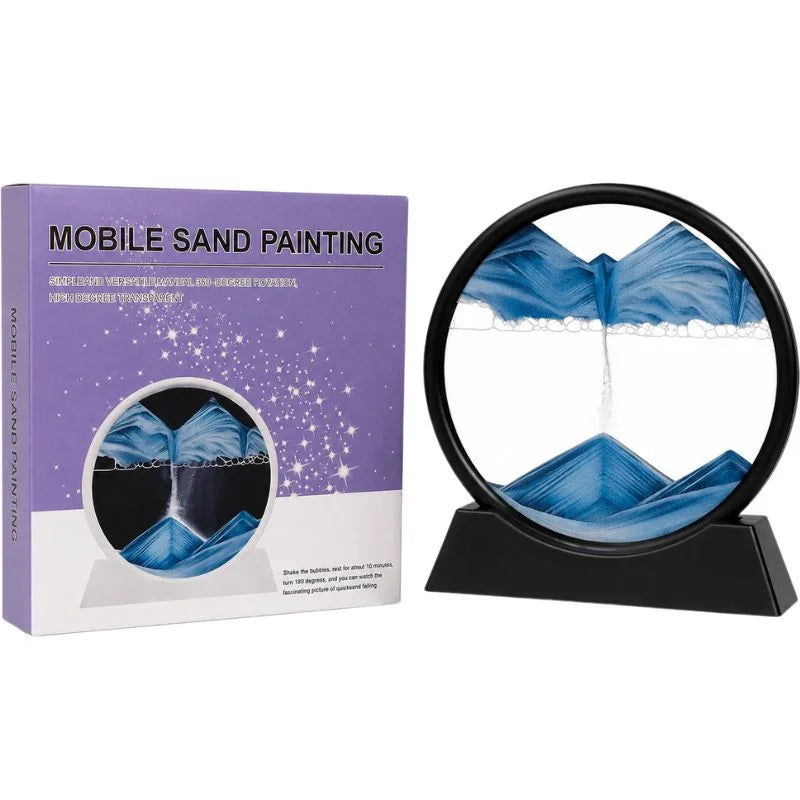Moving Sand Art Picture  | 3D Dynamic Deep Sea Sandscape with Display Stand.