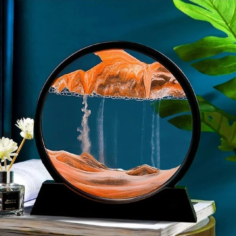 Moving Sand Art Picture  | 3D Dynamic Deep Sea Sandscape with Display Stand.