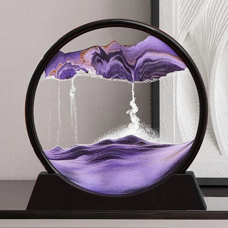 Moving Sand Art Picture  | 3D Dynamic Deep Sea Sandscape with Display Stand.