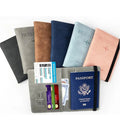 Passport Wallet  | PU Leather Travel Document Holder with Card & Cash Pockets | Random Color