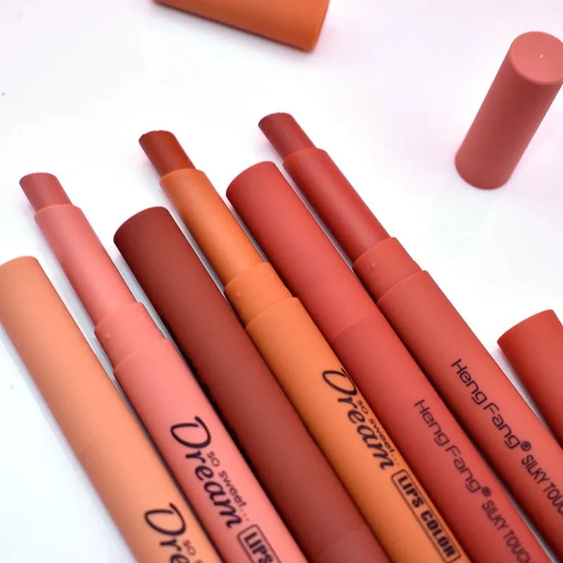 Hengfang Matte Dream Lipstick Set – 6-Piece Long-Lasting Nude Shades