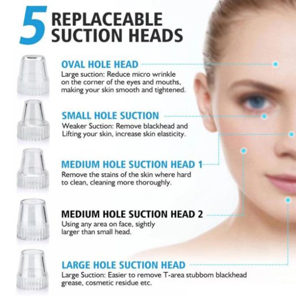 Blackhead Suction Remover Portable Pore Cleaner with LED Display