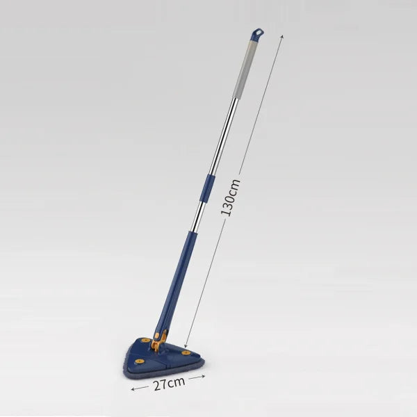 360° Twist Rotatable Triangle Mop with Long Handle Auto Squeeze Design