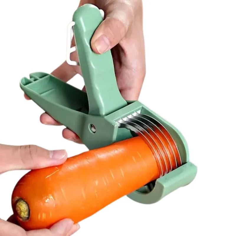 Multipurpose Vegetable Chopper & Fruit Cutter with 5 Stainless Steel Blades | Multiple Color