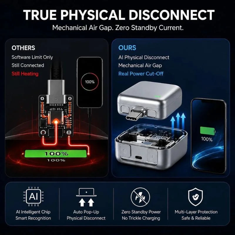 Automatic Charging Disconnector | Model LX-007| Type-C to Type-C Fast Charging Guardian