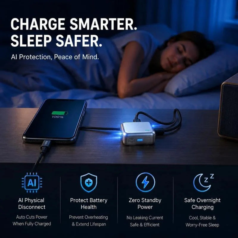 Automatic Charging Disconnector | Model LX-007| Type-C to Type-C Fast Charging Guardian