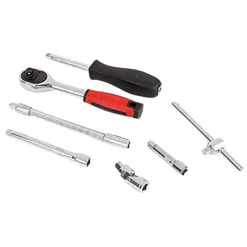46-Piece Socket Wrench Set  | Complete Ratchet Socket & Screwdriver Bit Tool Kit